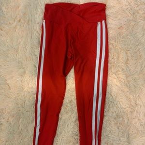NWT! Red and White Leggings